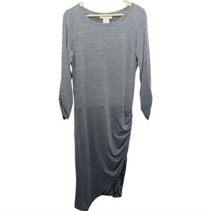 Papillonblanc Women's Size Large Dress Side Rouching Peek A Boo Pattern